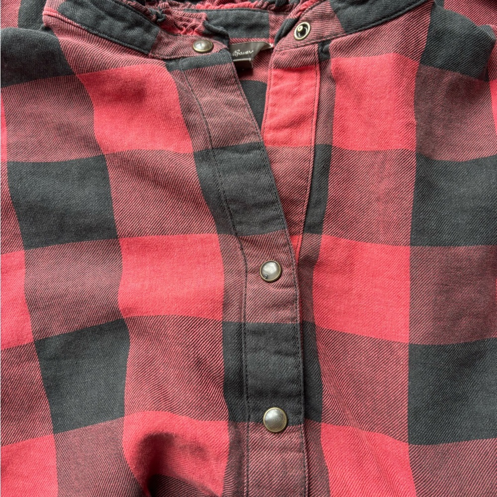 Eddie Bauer Buffalo Check Snap Up Blouse - Picture 4 of 11